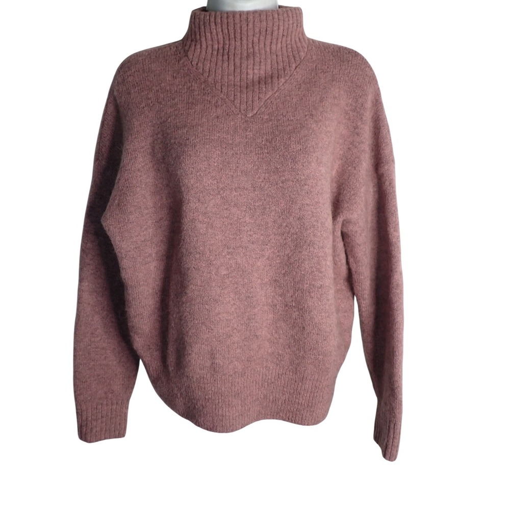Madewell Sweater Women's Small Dillon Mockneck Pullover Loganberry Wool Alpaca